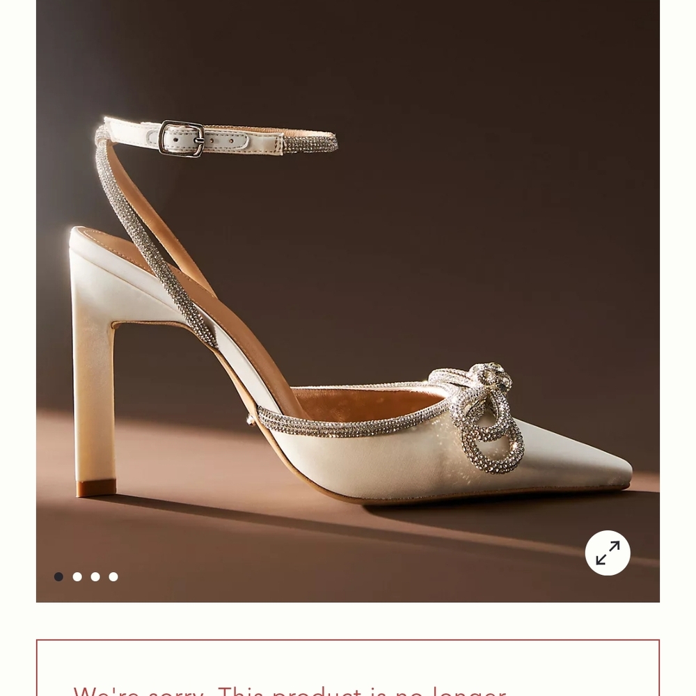 NWTB Tony Bianco Elsie Ivory Satin Heels with Embellishments